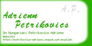 adrienn petrikovics business card